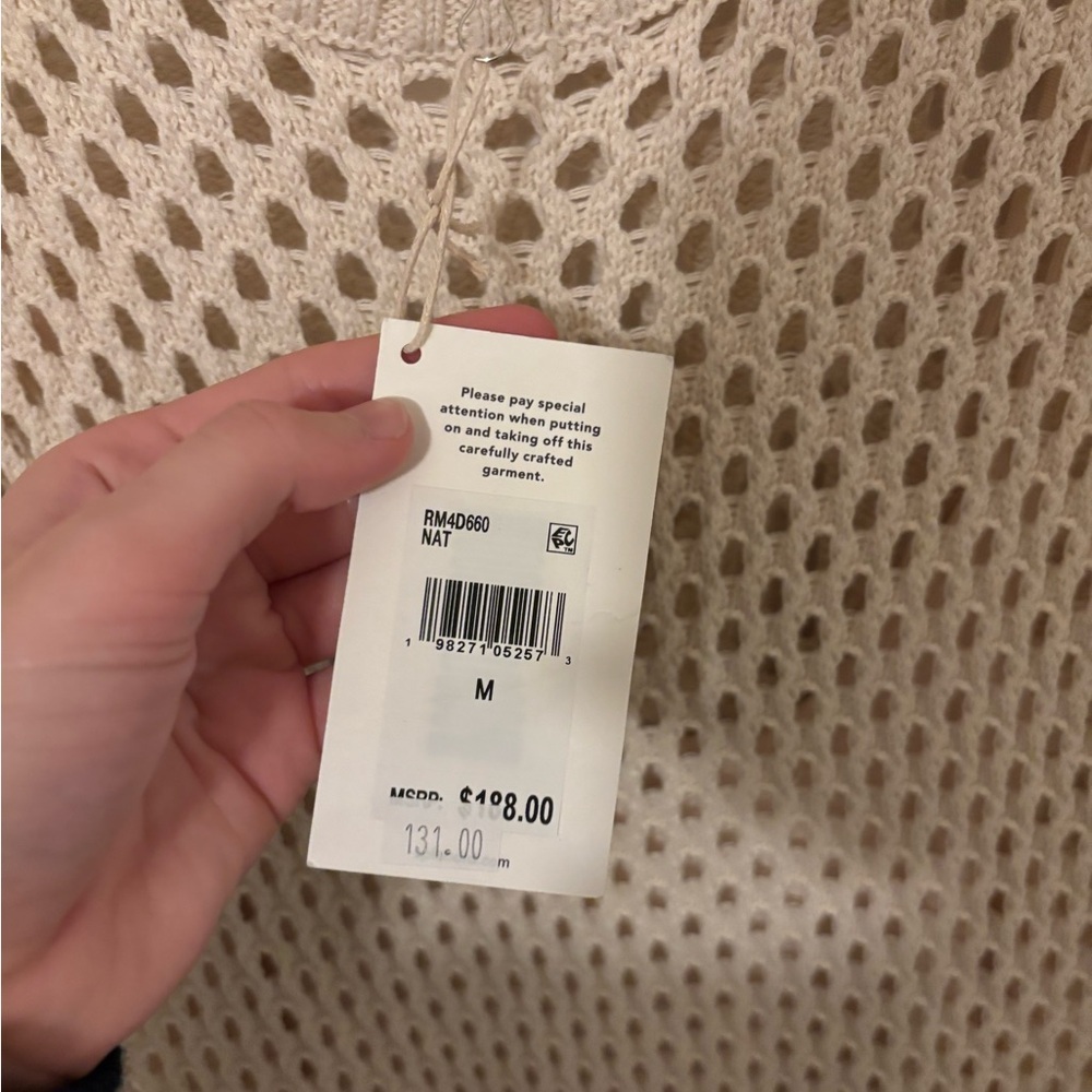 Splendid Cream Crochet Mesh Midi Dress NWT | Size M - Picture 5 of 6